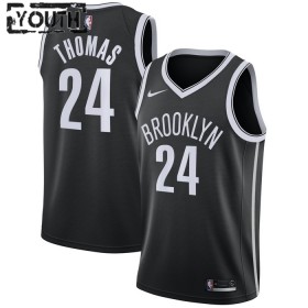 Camiseta Niños NBA Brooklyn Nets Cameron Thomas 24 2022-23 Nike Icon Edition Negro Swingman